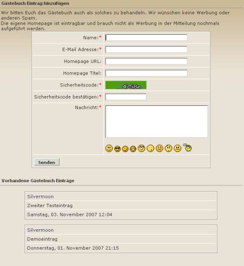 Einfaches G�stebuch